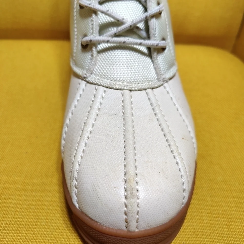 Polo Ralph Lauren Udel Off White Duck Boots  Men's Shoes Size 6